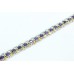 Handmade 925 Sterling Silver Natural Garnet topaz stone bracelet 7.7'
